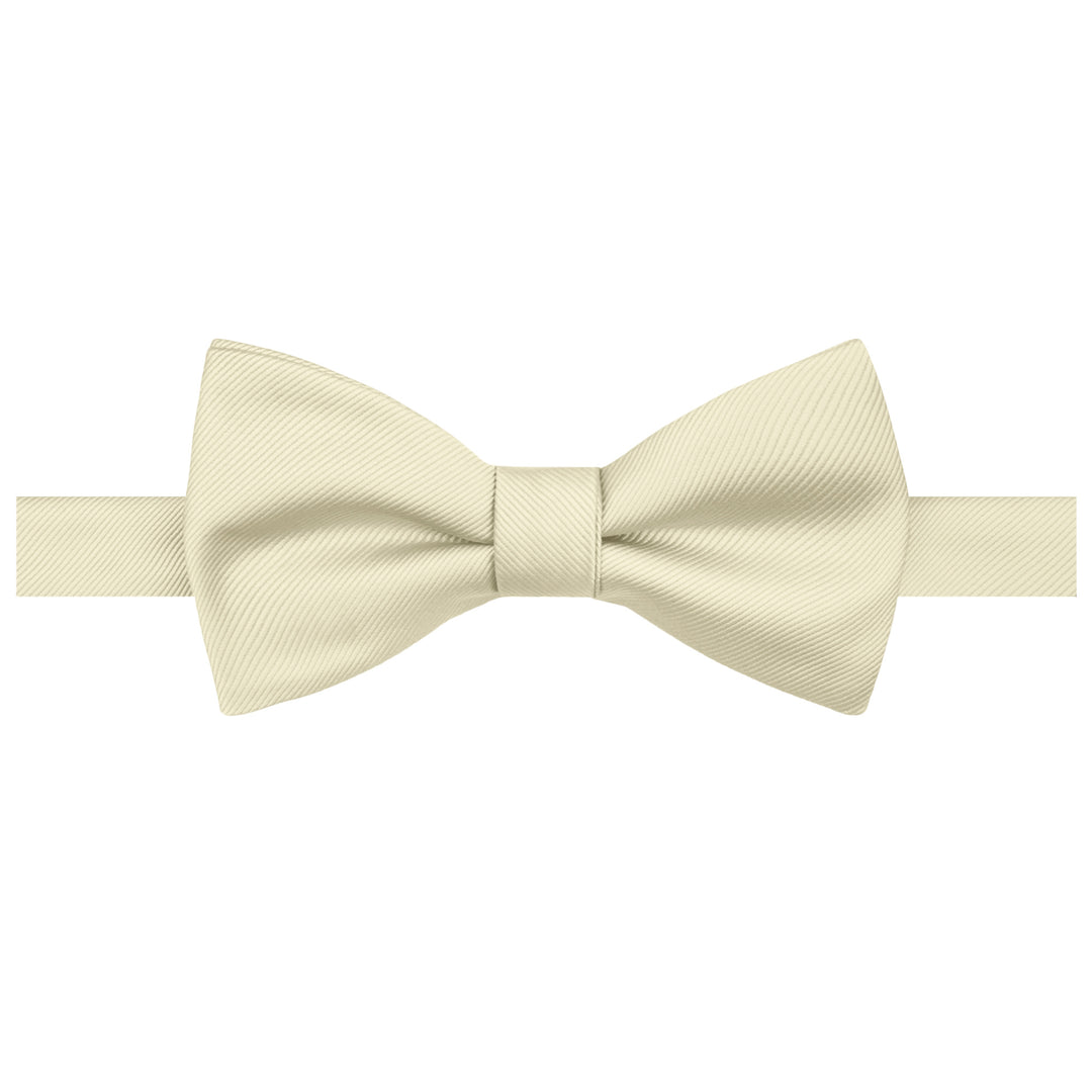 Silk Blend Solid Self-Tie Bow Tie - Mod White