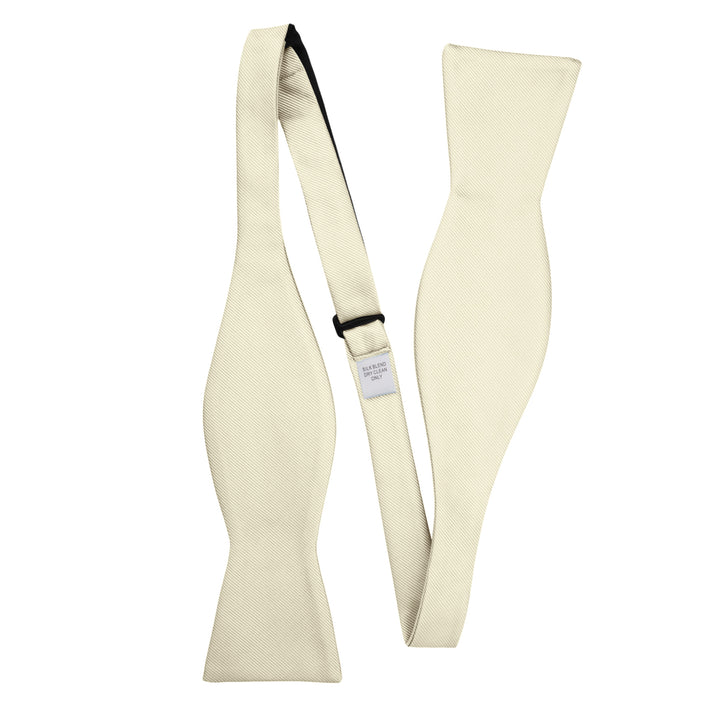 Silk Blend Solid Self-Tie Bow Tie - Mod White