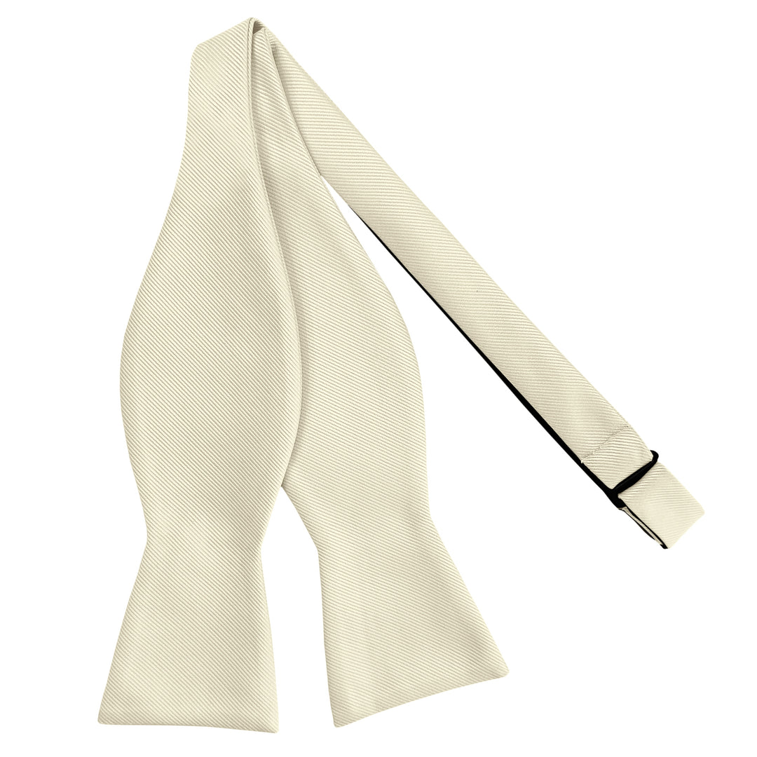 Silk Blend Solid Self-Tie Bow Tie - Mod White