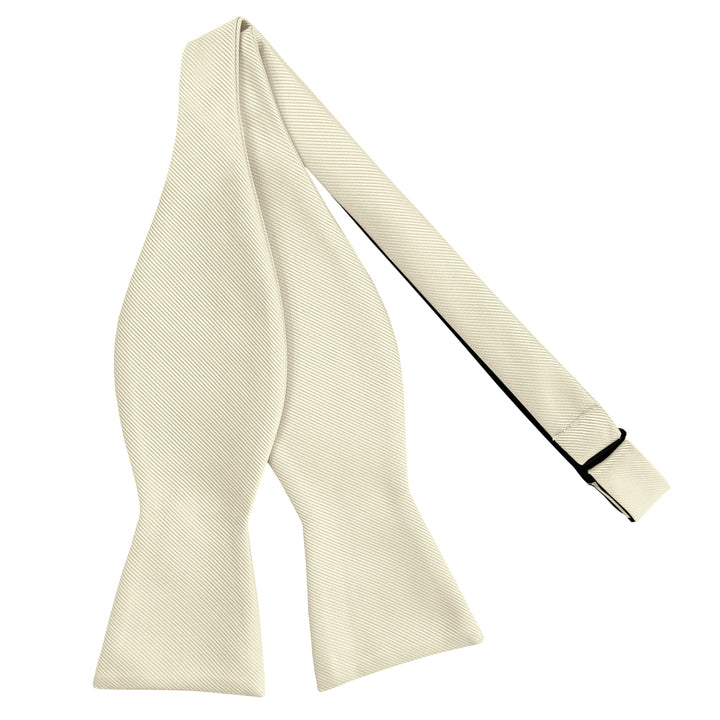 Silk Blend Solid Self-Tie Bow Tie - Mod White