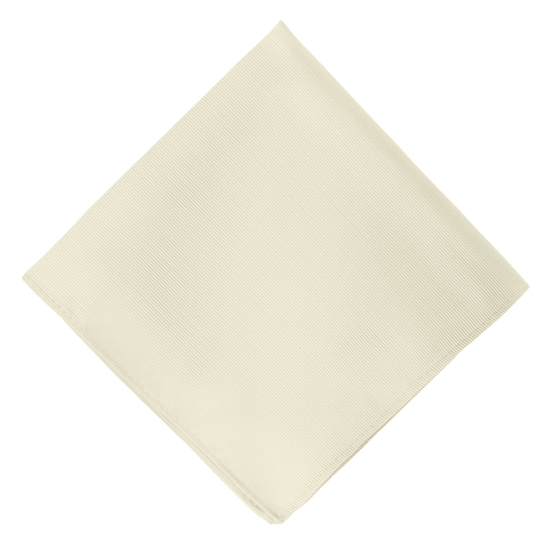 Silk Blend Solid Pocket Square - Mod White