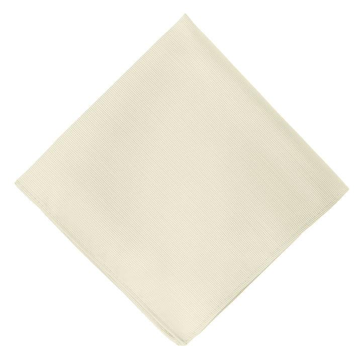 Silk Blend Solid Pocket Square - Mod White