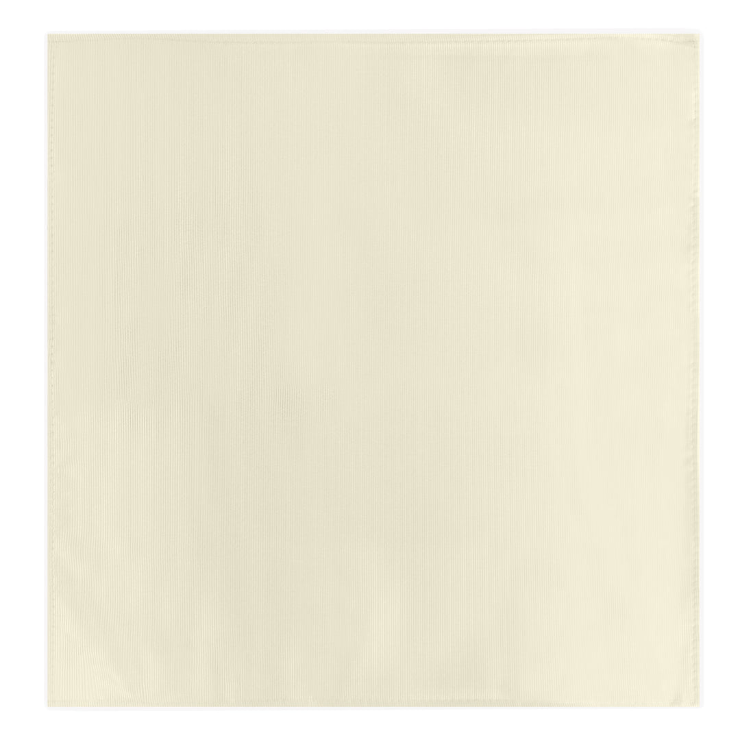 Silk Blend Solid Pocket Square - Mod White