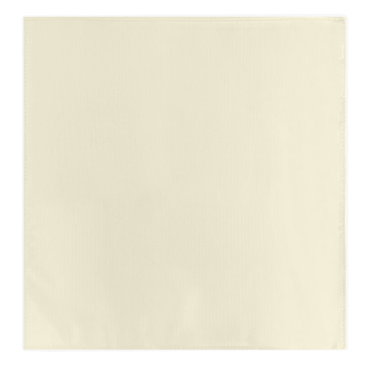 Silk Blend Solid Pocket Square - Mod White
