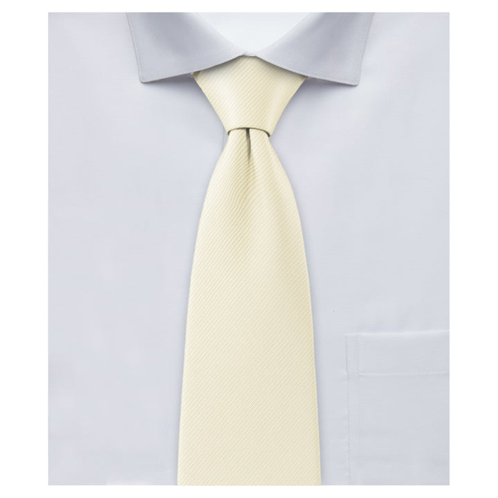 Silk Blend Solid Tie - Mod White