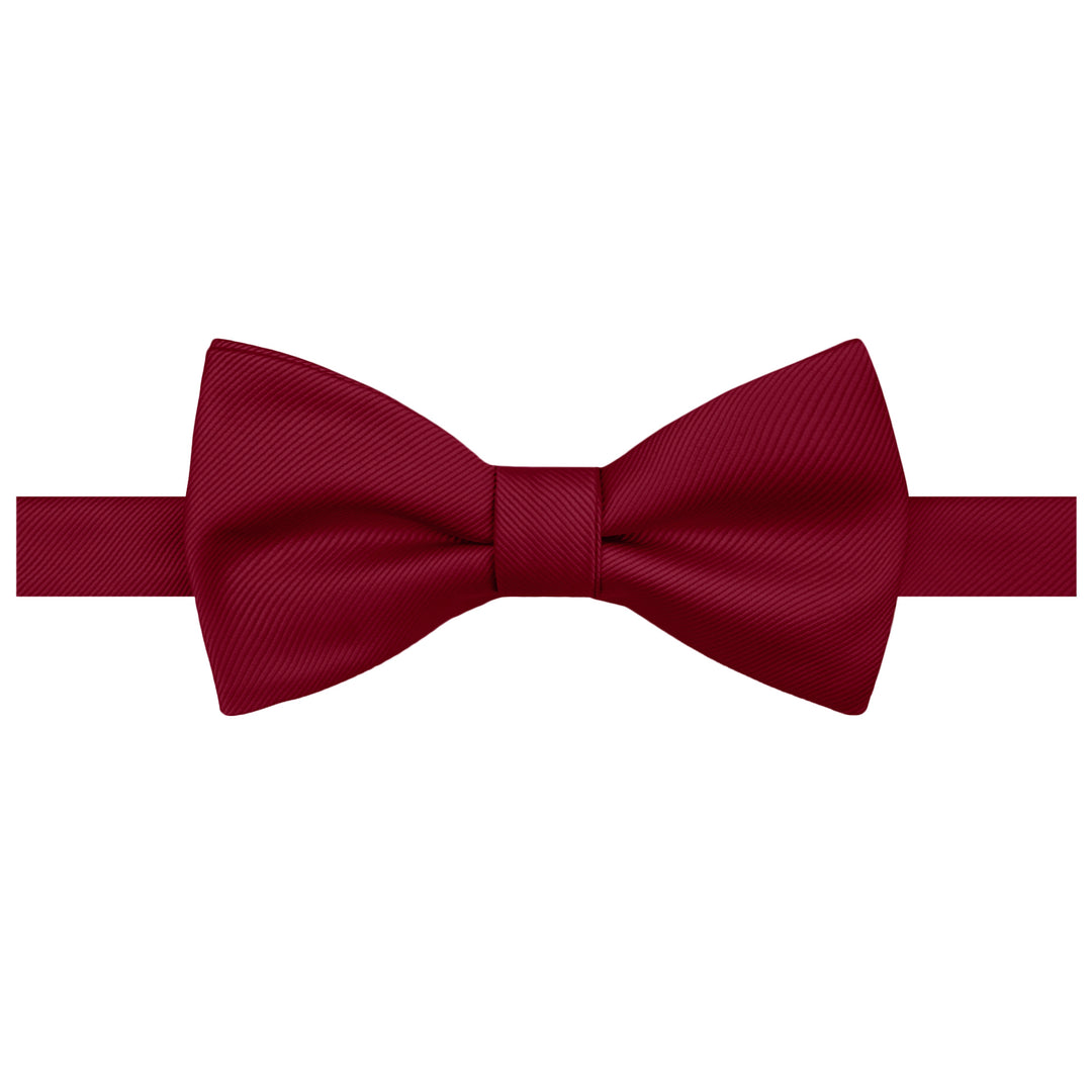 Silk Blend Solid Self-Tie Bow Tie - Red Velvet