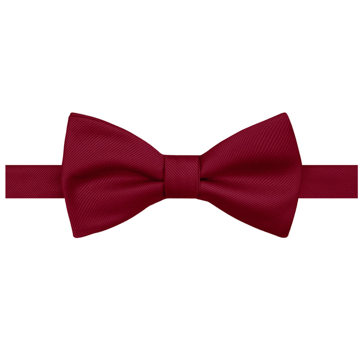 Silk Blend Solid Self-Tie Bow Tie - Red Velvet
