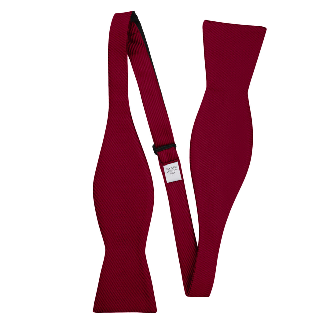 Silk Blend Solid Self-Tie Bow Tie - Red Velvet