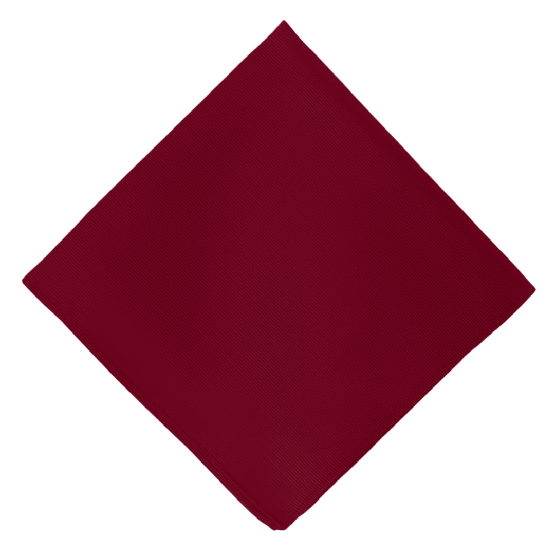 Silk Blend Solid Pocket Square - Red Velvet