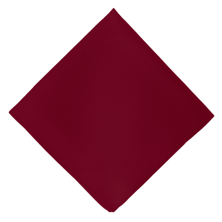Silk Blend Solid Pocket Square - Red Velvet