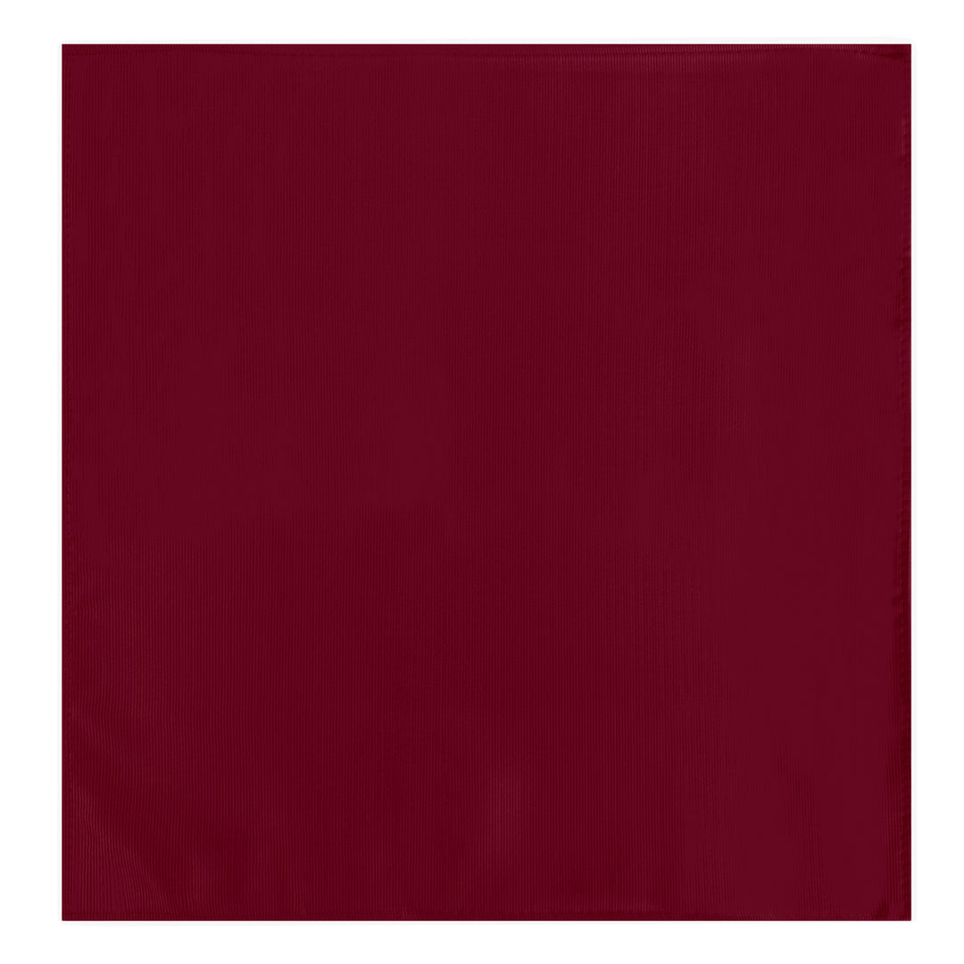 Silk Blend Solid Pocket Square - Red Velvet
