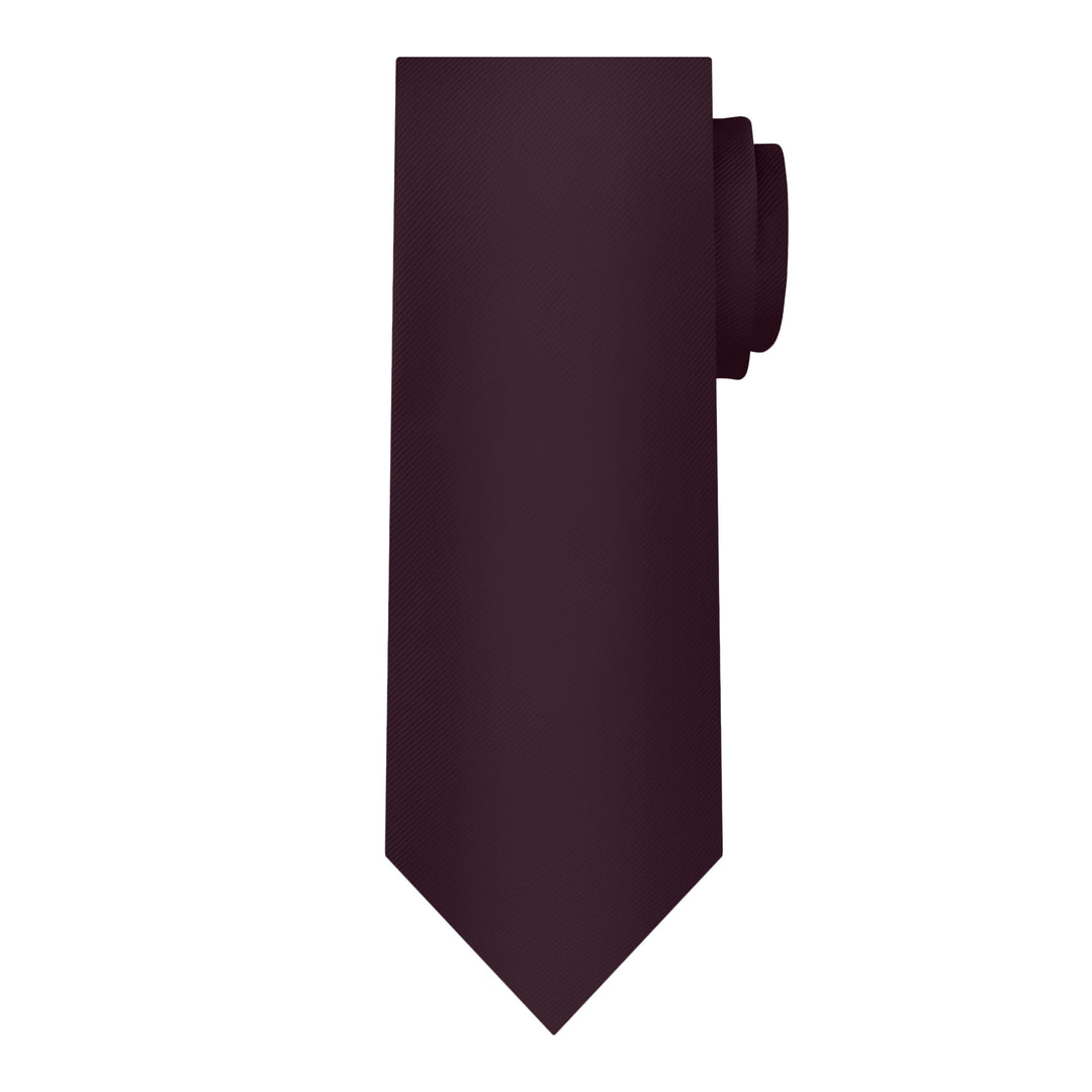 Silk Blend Solid Tie - Bordeaux