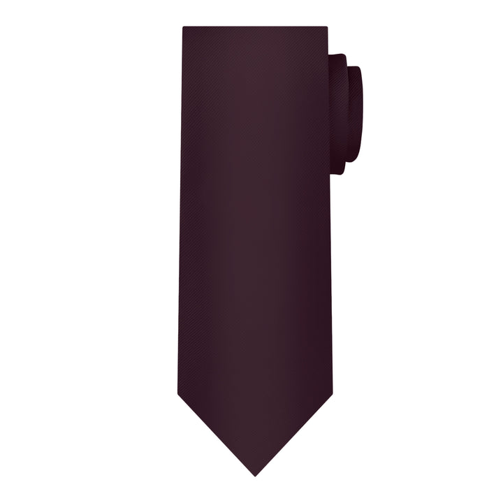 Silk Blend Solid Tie - Bordeaux