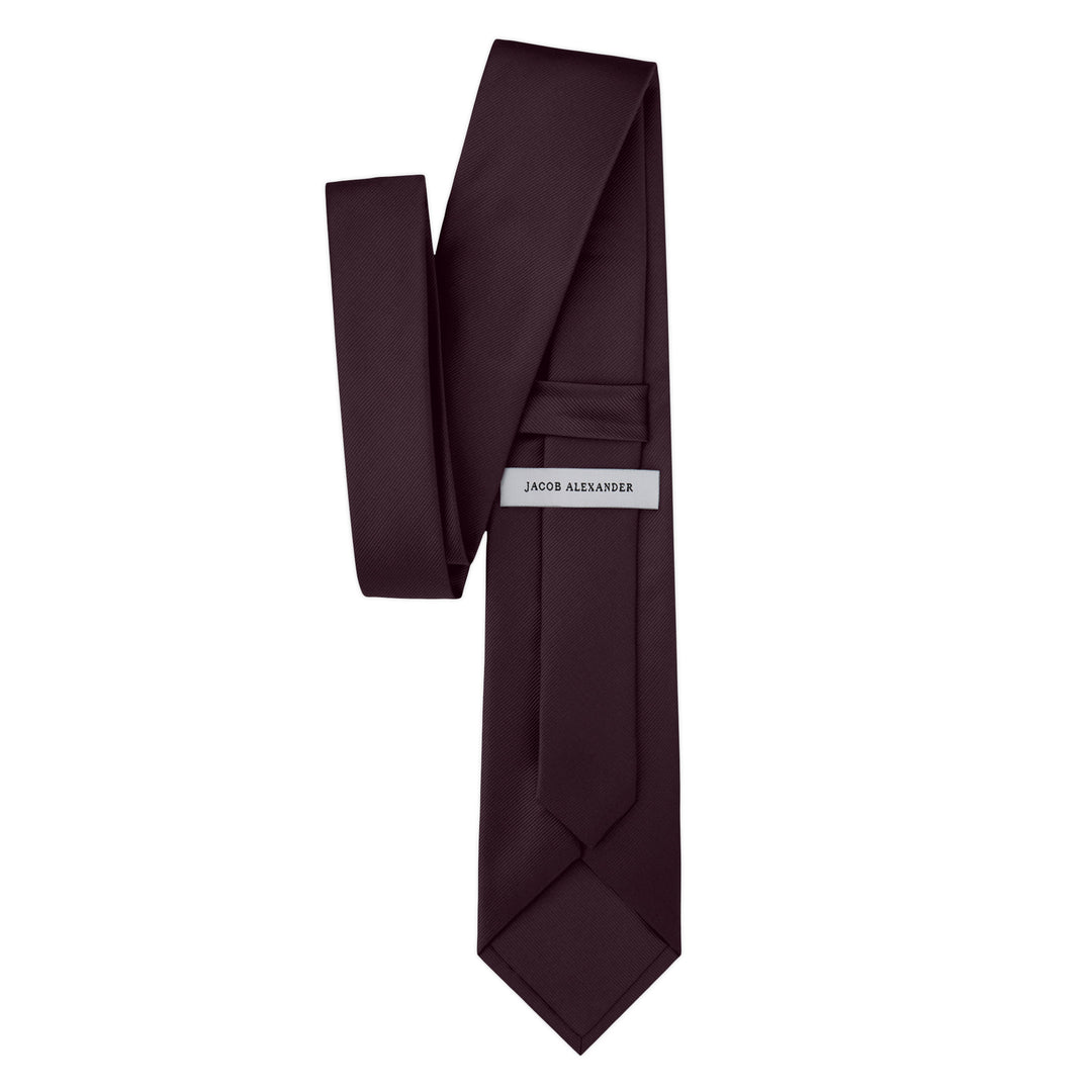 Silk Blend Solid Tie - Bordeaux