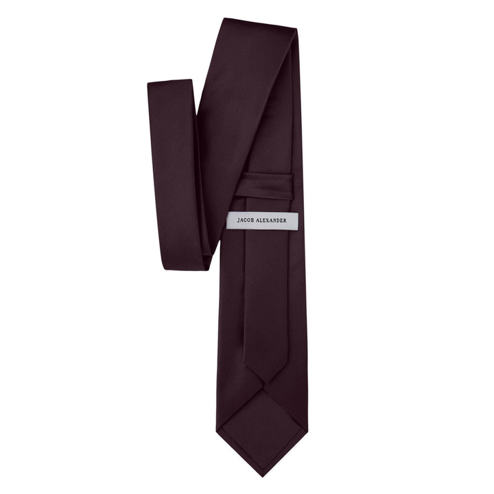 Silk Blend Solid Tie - Bordeaux