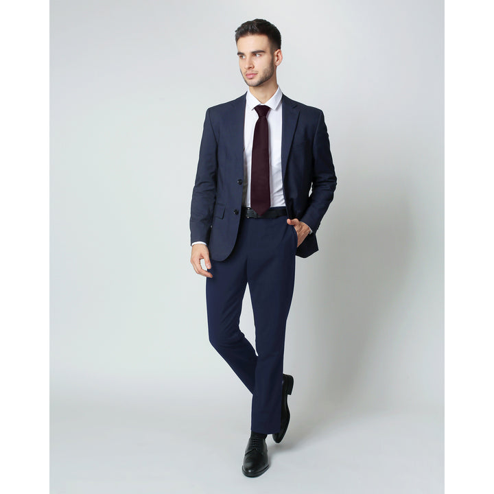 Silk Blend Solid Tie - Bordeaux