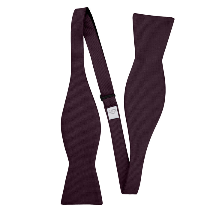 Silk Blend Solid Self-Tie Bow Tie - Bordeaux