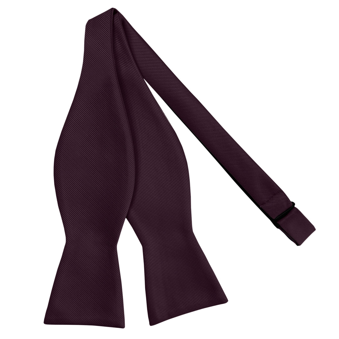 Silk Blend Solid Self-Tie Bow Tie - Bordeaux