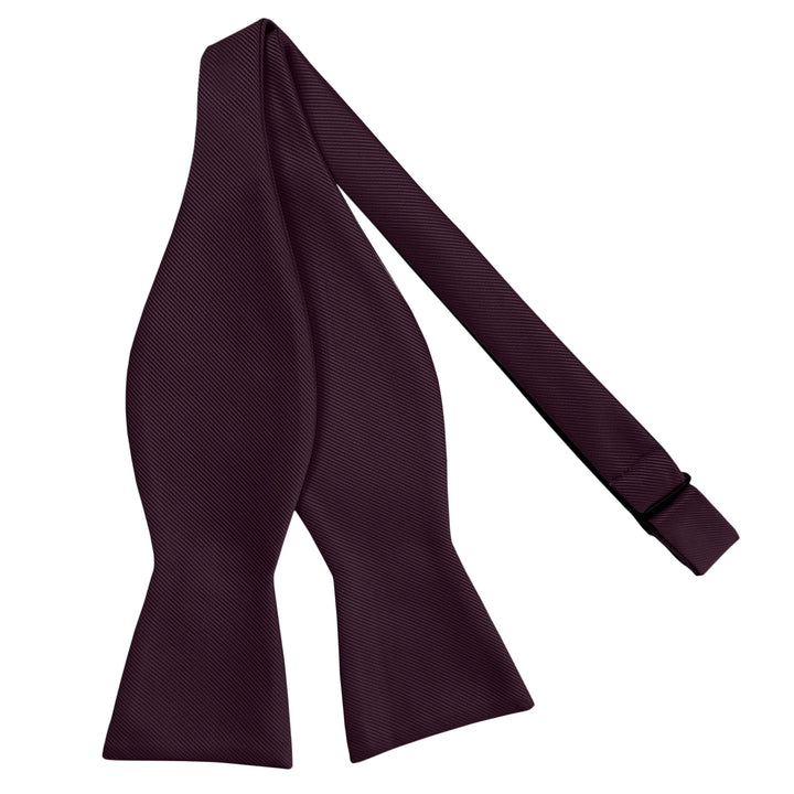 Silk Blend Solid Self-Tie Bow Tie - Bordeaux