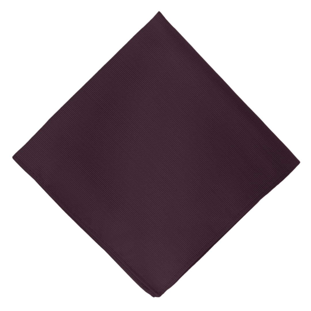 Silk Blend Solid Pocket Square - Bordeaux