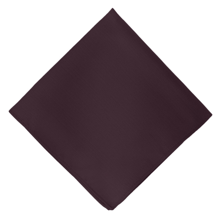 Silk Blend Solid Pocket Square - Bordeaux