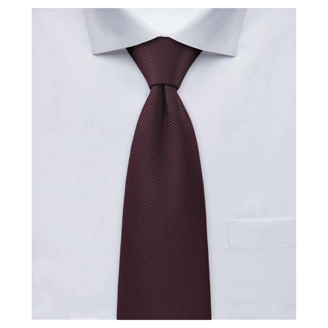 Wedding Silk Blend Solid Tie - Bordeaux