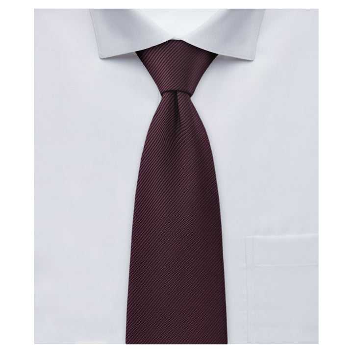 Silk Blend Solid Tie - Bordeaux