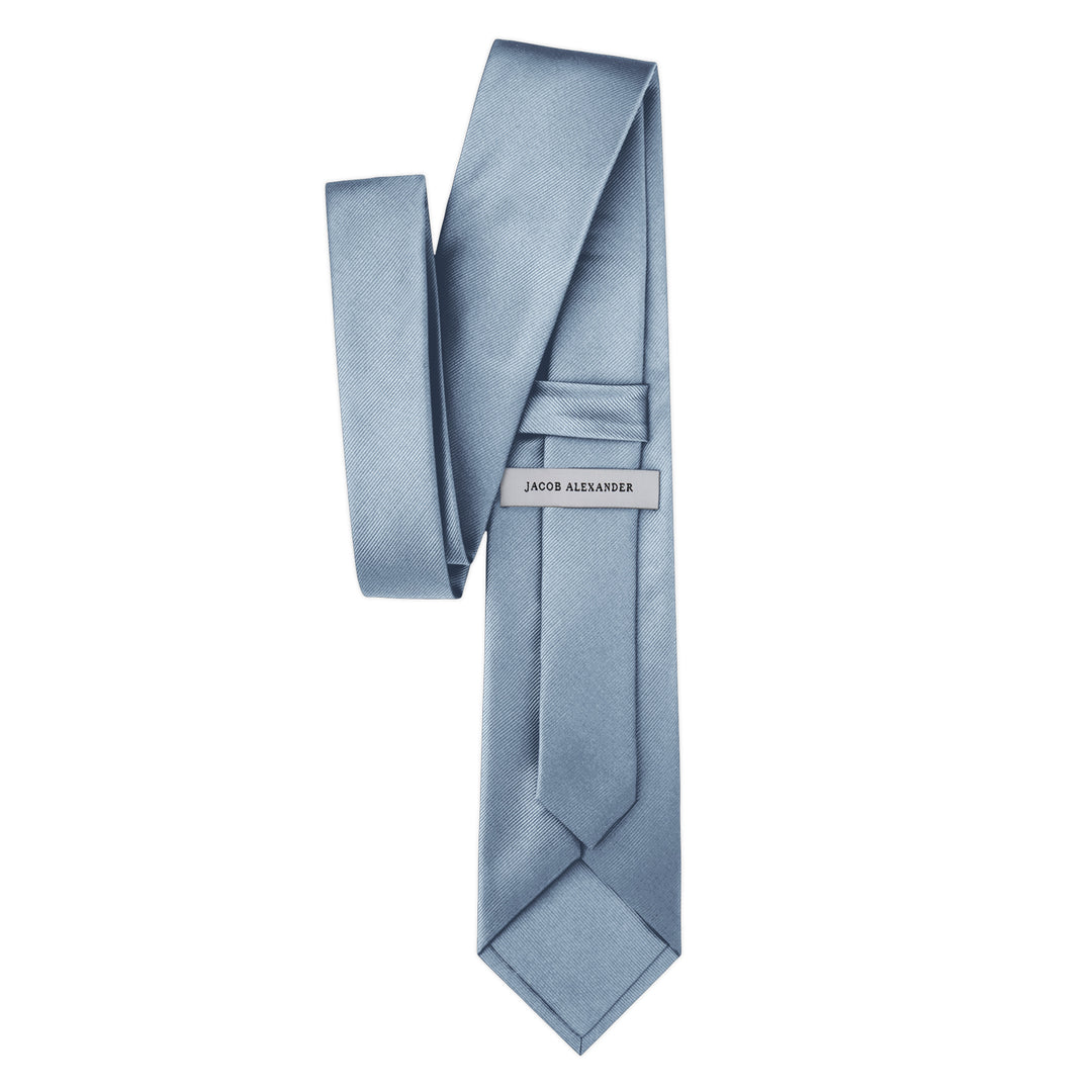 Silk Blend Solid Tie - Dusty Blue