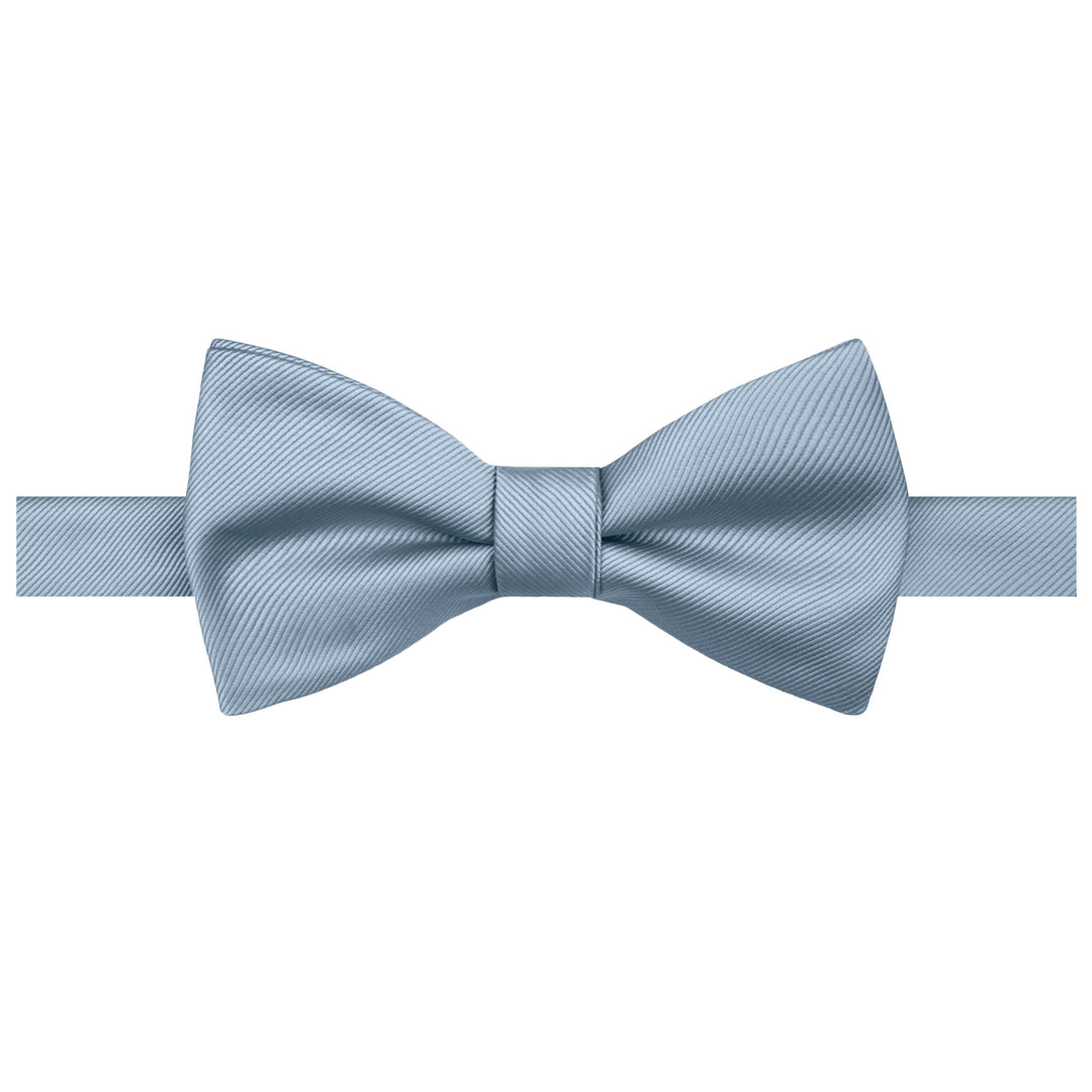 Silk Blend Solid Self-Tie Bow Tie - Dusty Blue