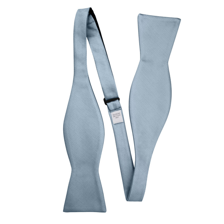 Silk Blend Solid Self-Tie Bow Tie - Dusty Blue