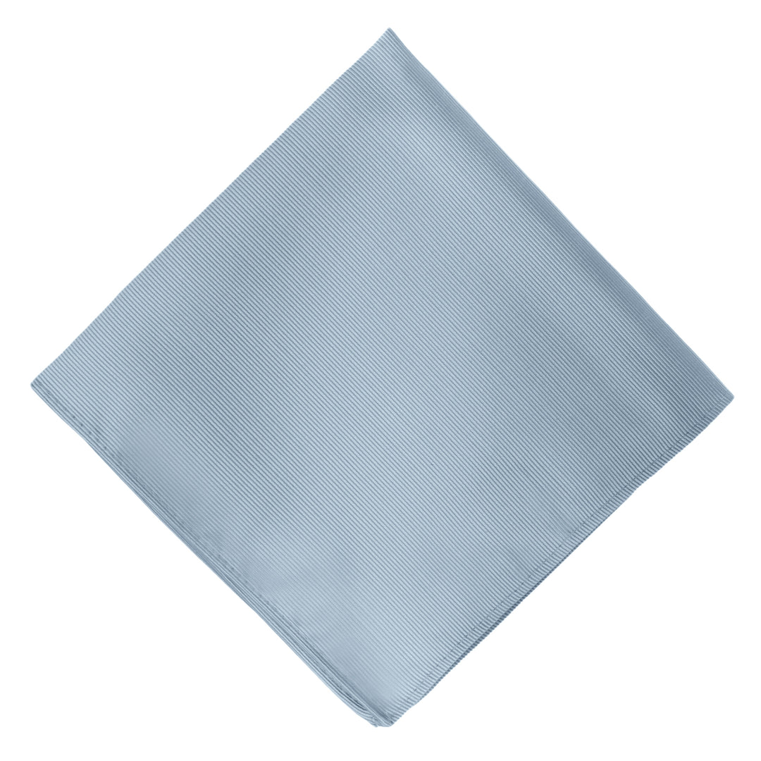 Silk Blend Solid Pocket Square - Dusty Blue