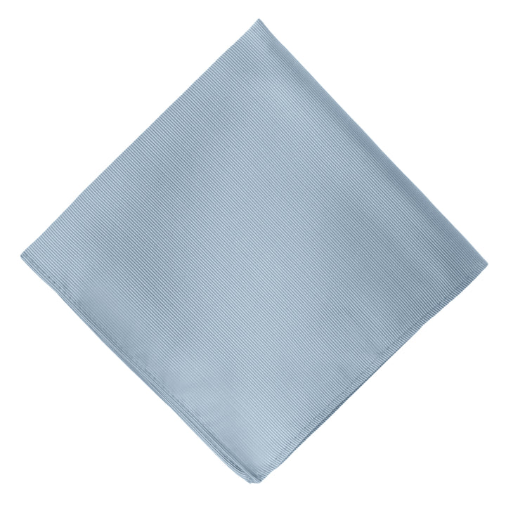 Silk Blend Solid Pocket Square - Dusty Blue
