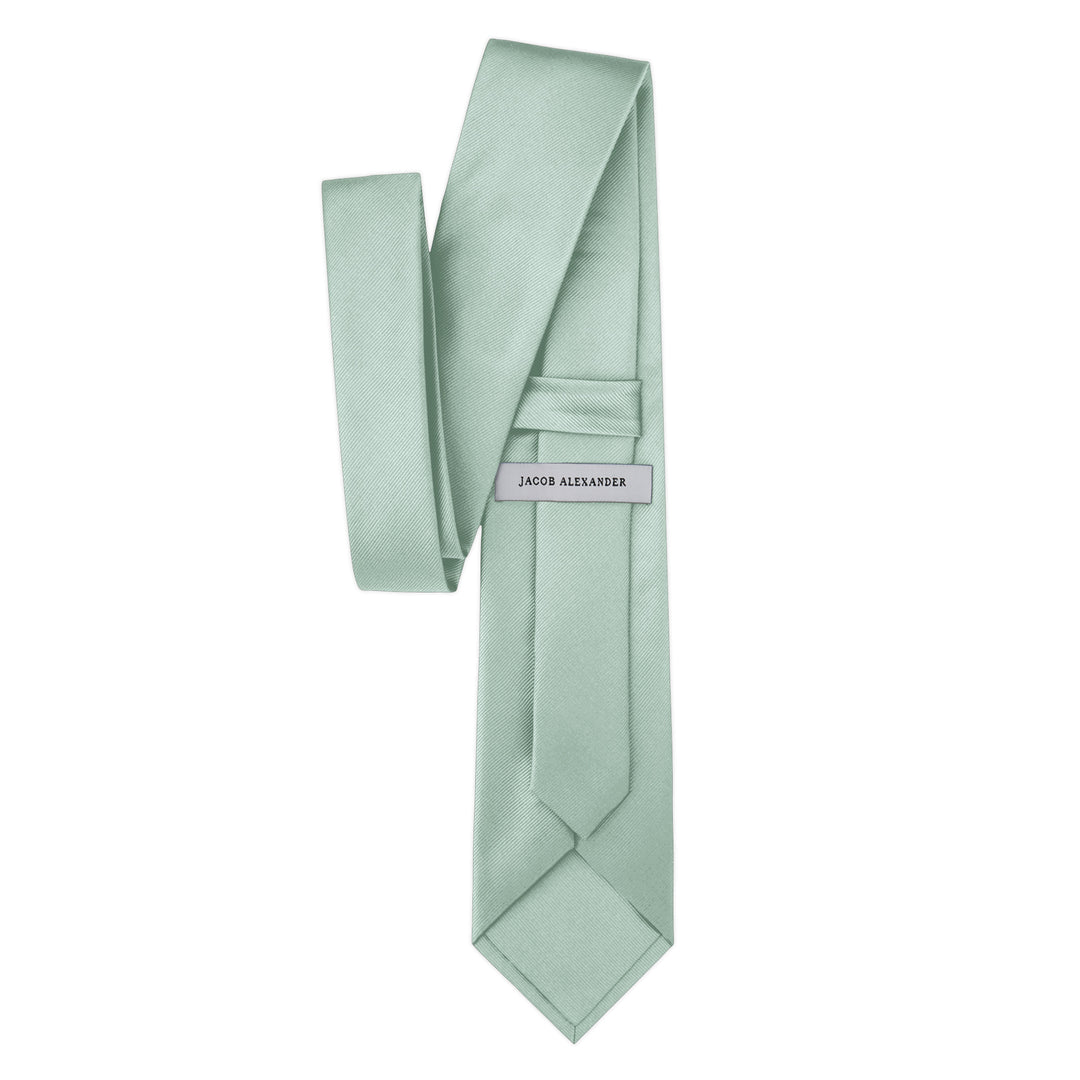 Silk Blend Solid Tie - Sage Mist