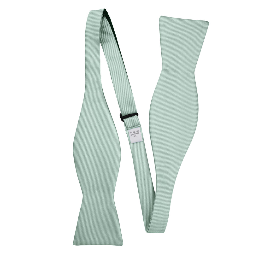 Silk Blend Solid Self-Tie Bow Tie - Sage Mist