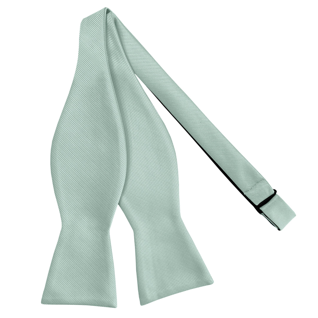 Silk Blend Solid Self-Tie Bow Tie - Sage Mist