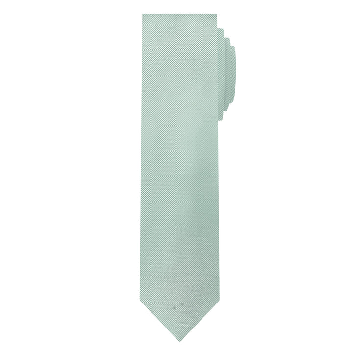 Silk Blend Solid Slim Tie - Sage Mist