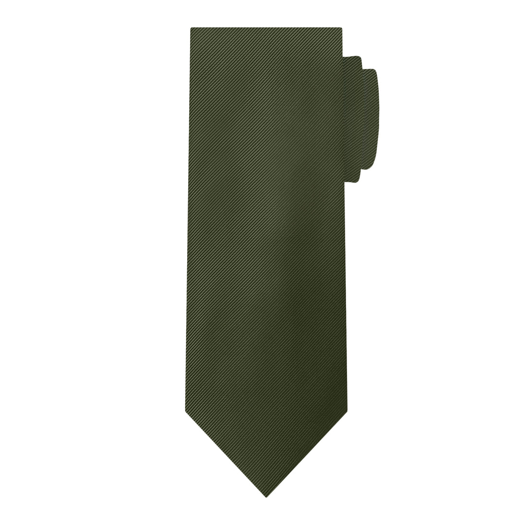 Silk Blend Solid Tie - Martini Olive