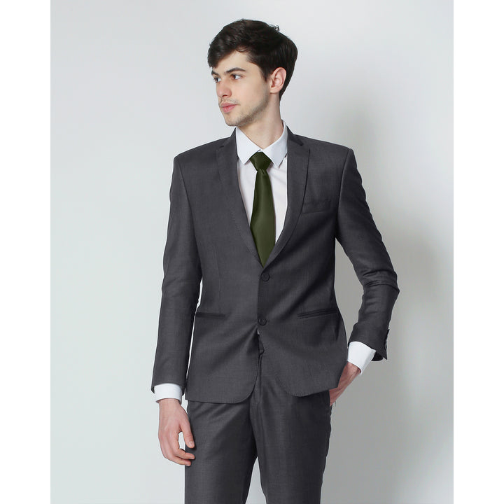 Silk Blend Solid Tie - Martini Olive