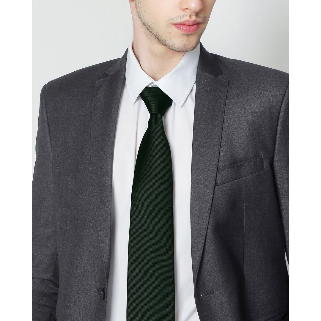 Silk Blend Solid Tie - Emerald Green