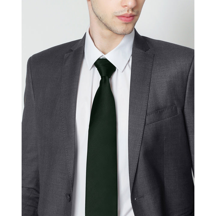 Silk Blend Solid Tie - Emerald Green