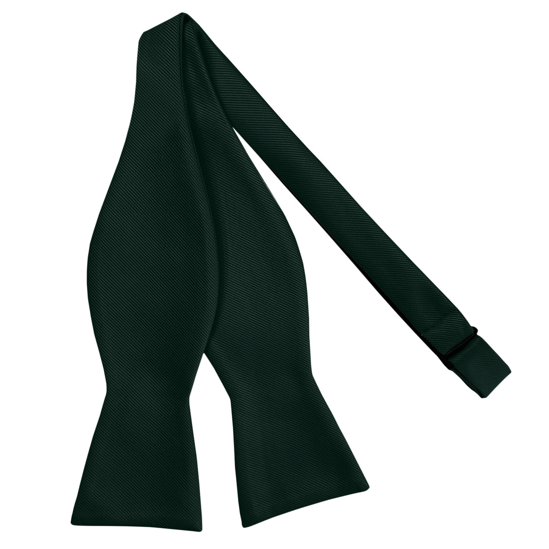 Silk Blend Solid Self-Tie Bow Tie - Emerald Green
