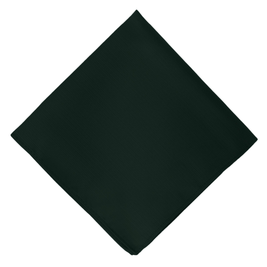 Silk Blend Solid Pocket Square - Emerald Green
