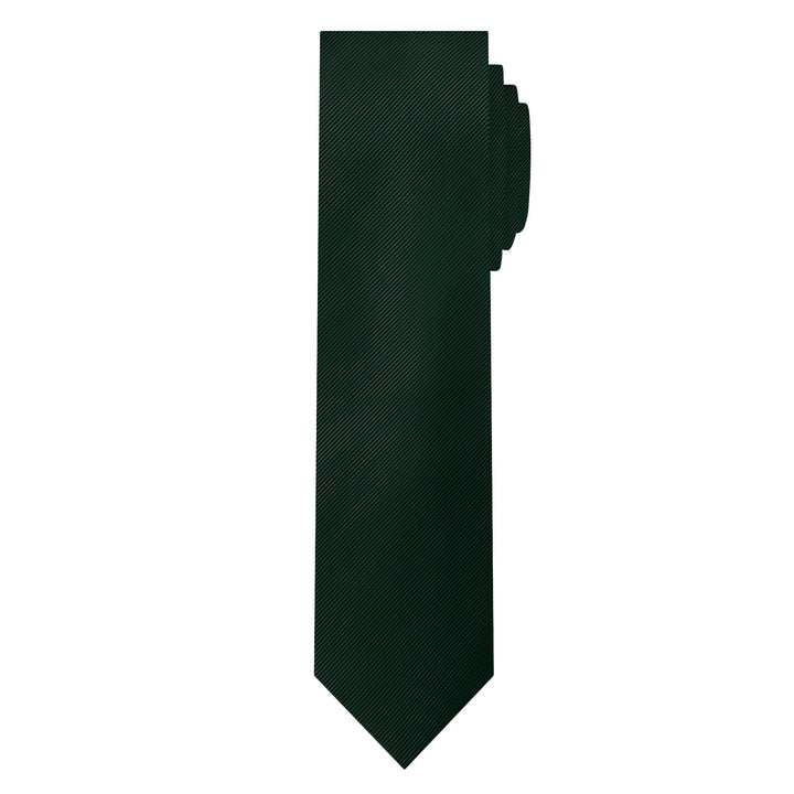 Silk Blend Solid Slim Tie - Emerald Green