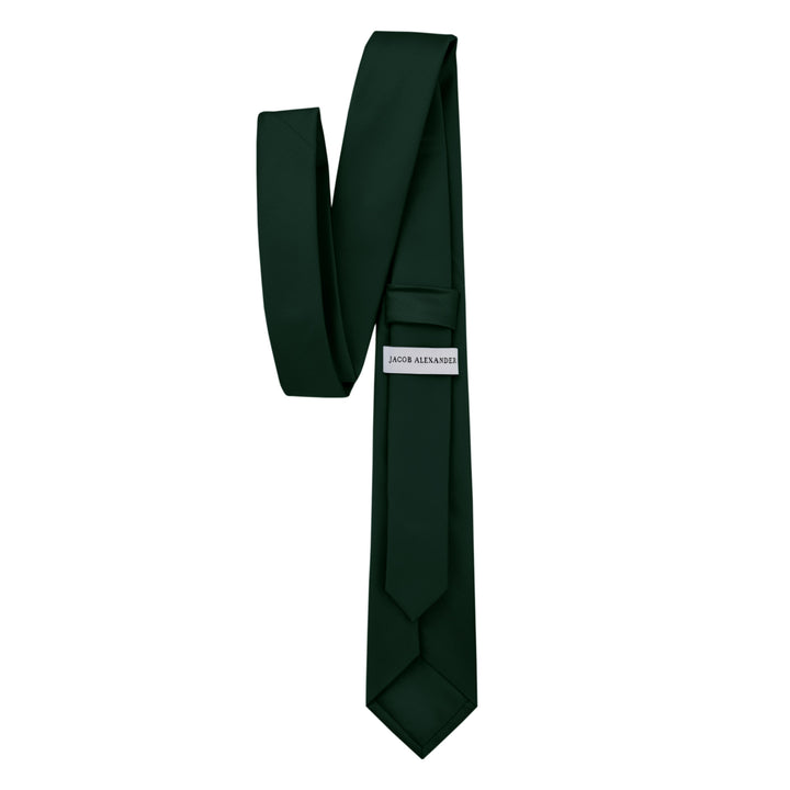 Silk Blend Solid Slim Tie - Emerald Green