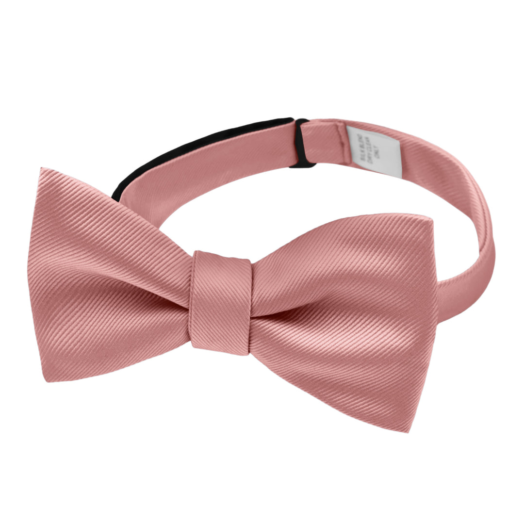 Wedding Silk Blend Solid Self-Tie Bow Tie - Warm Pink