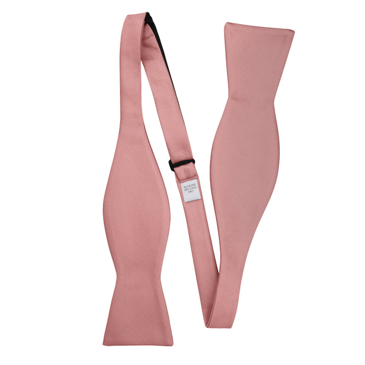 Silk Blend Solid Self-Tie Bow Tie - Warm Pink
