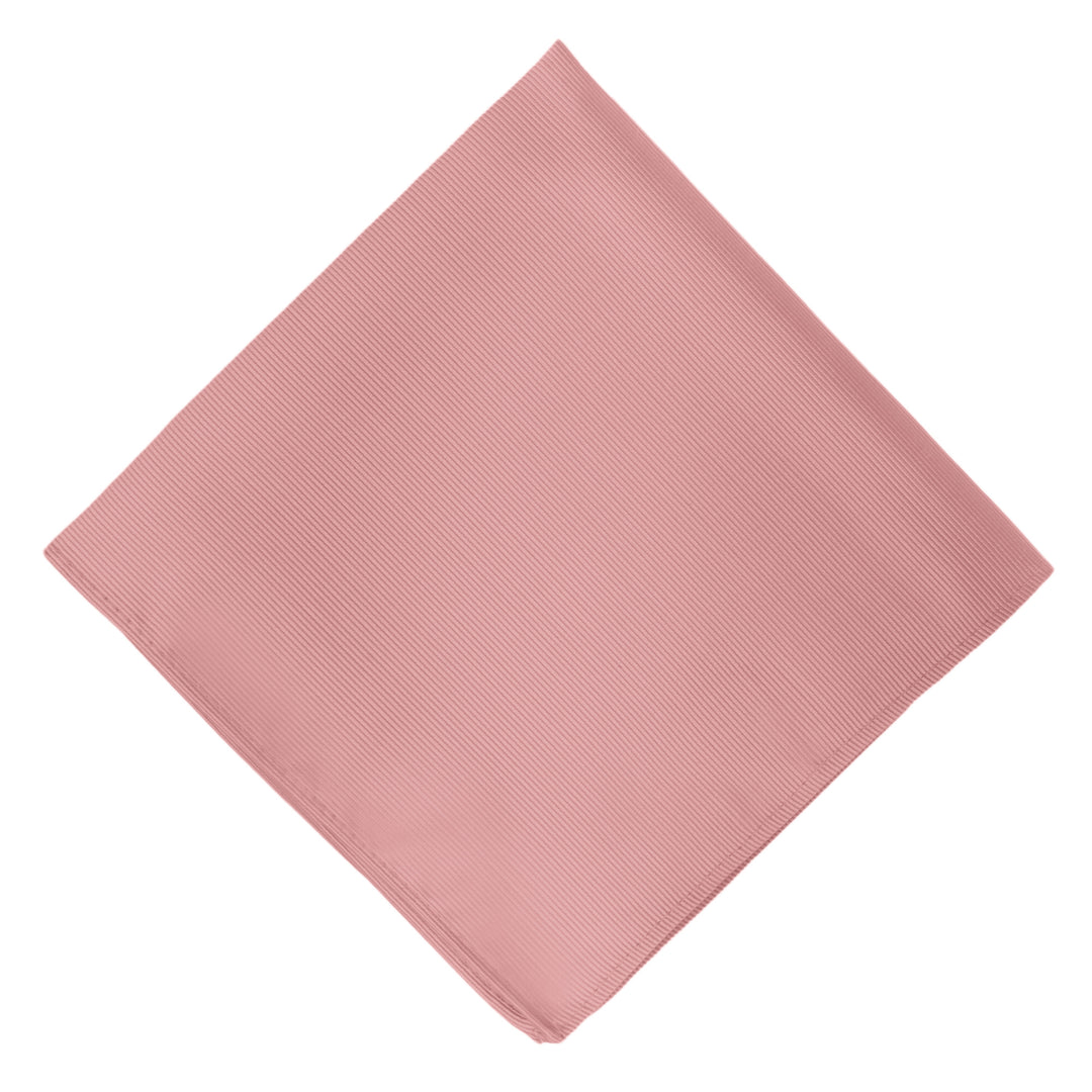 Silk Blend Solid Pocket Square - Warm Pink