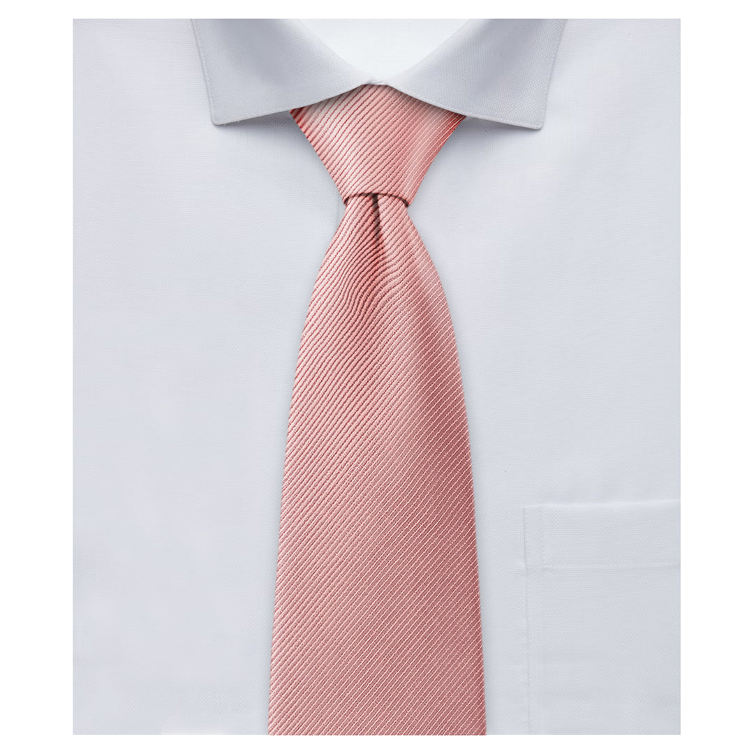 Wedding Silk Blend Solid Slim Tie - Warm Pink