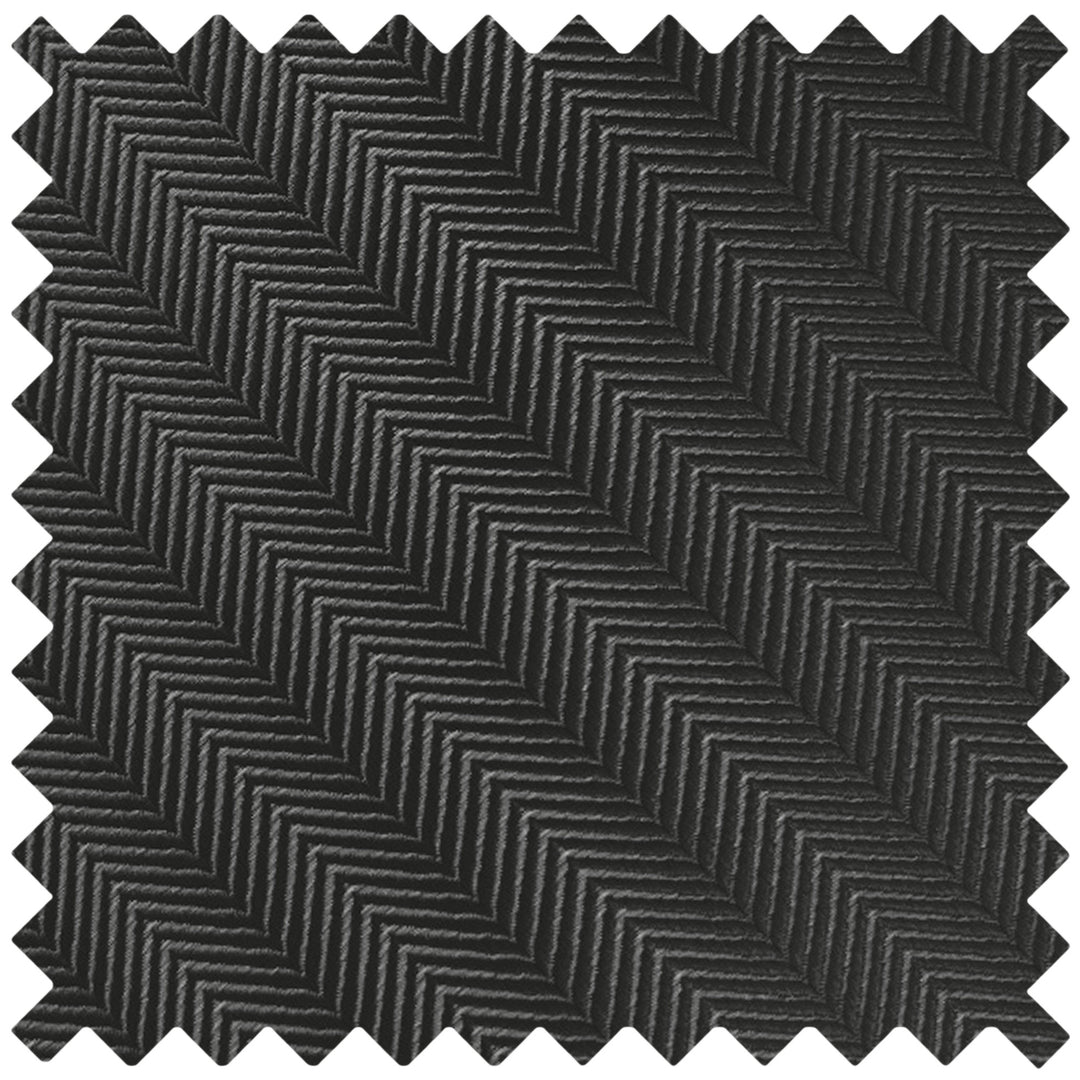 Silk Blend Chevron Tie - Charcoal Gray