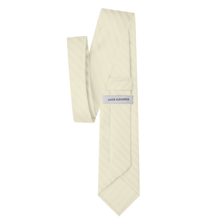 Silk Blend Chevron Tie - Mod White
